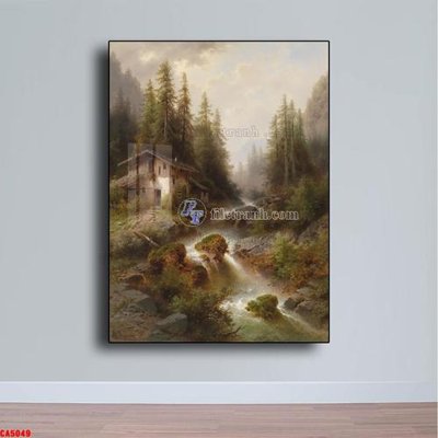 File gốc Tranh sơn dầu phong cảnh châu âu CA5049 (vector) cho in ấn