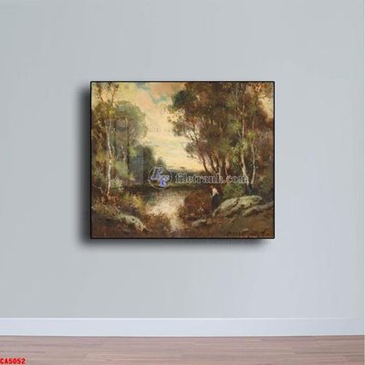 File tranh in trần 3D Tranh sơn dầu phong cảnh châu âu CA5052 (ảnh gốc)