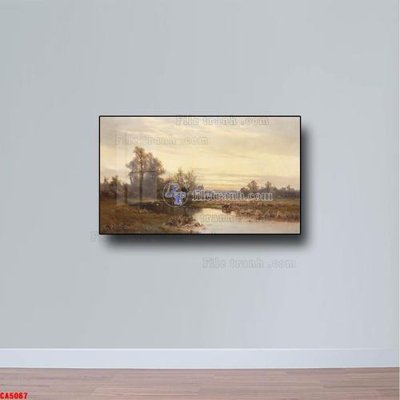 File gốc Tranh sơn dầu phong cảnh châu âu CA5067 (in tráng gương) sang trọng