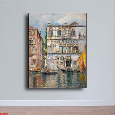 Tệp tin gốc Tranh sơn dầu phong cảnh châu âu CA5127 (chất lượng cao) Tranh sơn dầu phong cảnh châu âu CA5127