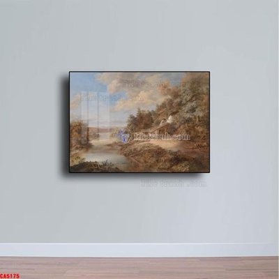 File in trần Tranh sơn dầu phong cảnh châu âu CA5175 (bản gốc 3D) sống động