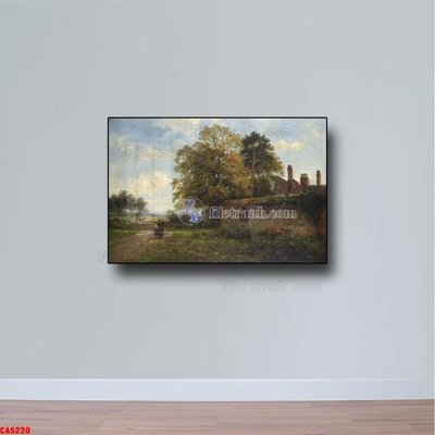 Ảnh gốc Tranh sơn dầu phong cảnh châu âu CA5220 (độ nét cao) in tráng gương