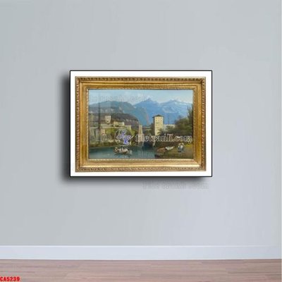 Tải file gốc Tranh sơn dầu phong cảnh châu âu CA5239 (in khổ lớn) không vỡ
