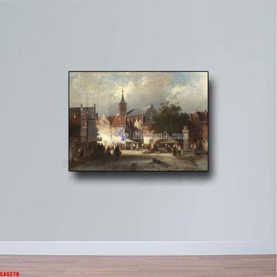 File tranh gốc Tranh sơn dầu phong cảnh châu âu CA5276 (sắc nét từng chi tiết)