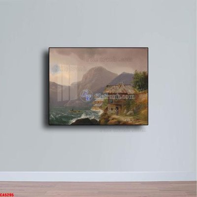 File in lụa Tranh sơn dầu phong cảnh châu âu CA5295 (phong cảnh) Tranh sơn dầu phong cảnh châu âu CA5295