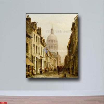 File in ấn Tranh sơn dầu phong cảnh châu âu CA5303 (bản gốc) sắc nét