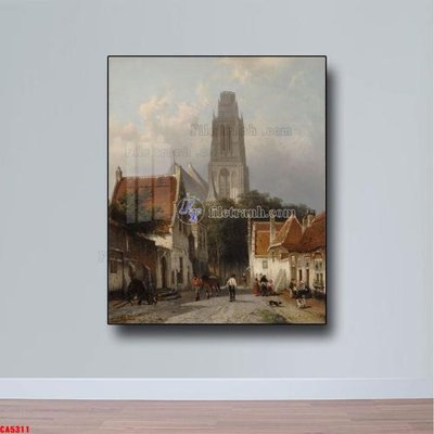 Tải file Tranh sơn dầu phong cảnh châu âu CA5311 (ảnh gốc) in gạch 3D