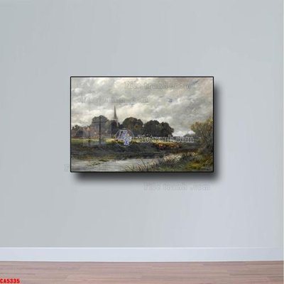 File gốc Tranh sơn dầu phong cảnh châu âu CA5335 (trang trí) phòng làm việc