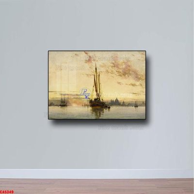 Ảnh gốc Tranh sơn dầu phong cảnh châu âu CA5349 (độ nét cao) in tráng gương