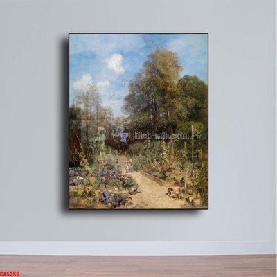 Ảnh gốc Tranh sơn dầu phong cảnh châu âu CA5355 (độ nét cao) in tráng gương