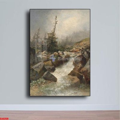 Ảnh gốc file in lụa Tranh sơn dầu phong cảnh châu âu CA5359 chi tiết