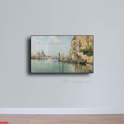 Download file Tranh sơn dầu phong cảnh châu âu CA5361 (gốc) in mica ốp bếp