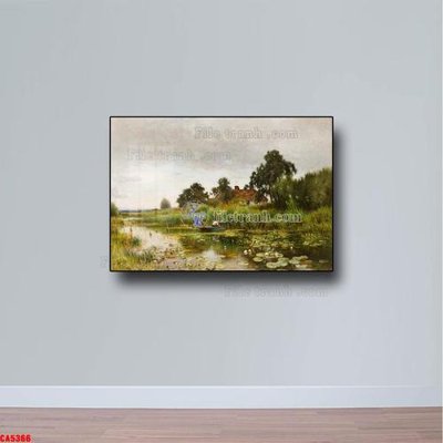 File tranh Tranh sơn dầu phong cảnh châu âu CA5366 (file gốc) chủ đề phong thủy