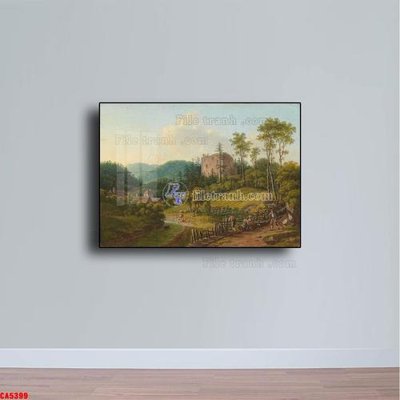 File in lụa Tranh sơn dầu phong cảnh châu âu CA5399 (phong cảnh) Tranh sơn dầu phong cảnh châu âu CA5399