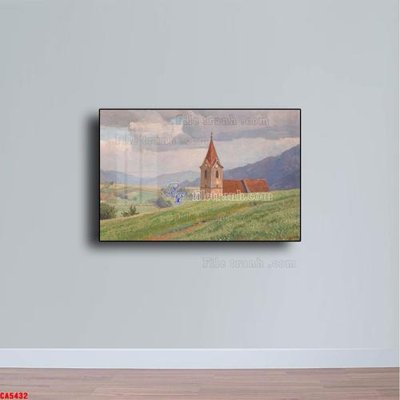 File in trần Tranh sơn dầu phong cảnh châu âu CA5432 (bản gốc) phong cảnh
