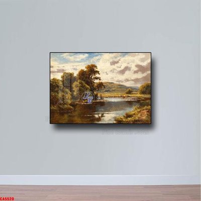 Download file gốc Tranh sơn dầu phong cảnh châu âu CA5520 (in lụa) cao cấp