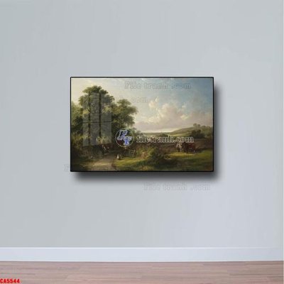 Tải file Tranh sơn dầu phong cảnh châu âu CA5544 (gốc) làm file in ấn