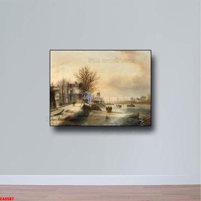 File tranh gốc Tranh sơn dầu phong cảnh châu âu CA5587 (sắc nét từng chi tiết)