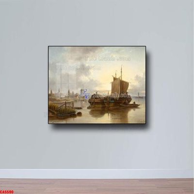 File ảnh Tranh sơn dầu phong cảnh châu âu CA5590 (gốc) in Hiflex