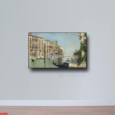 File gốc Tranh sơn dầu phong cảnh châu âu CA5697 (cho in UV) siêu nét