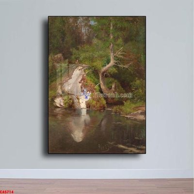 File gốc in tráng gương Tranh sơn dầu phong cảnh châu âu CA5714 chi tiết