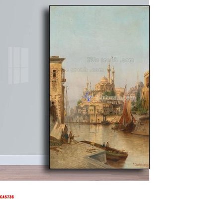 File gốc Tranh sơn dầu phong cảnh châu âu CA5736 (phong cách) cổ điển