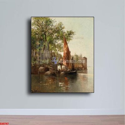 File gốc Tranh sơn dầu phong cảnh châu âu CA5747 (in tráng gương) nghệ thuật