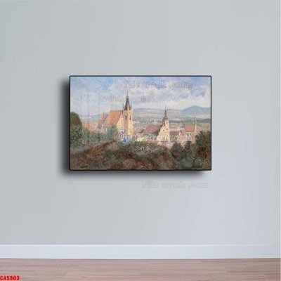 Tải file gốc in lụa Tranh sơn dầu phong cảnh châu âu CA5803 siêu nét