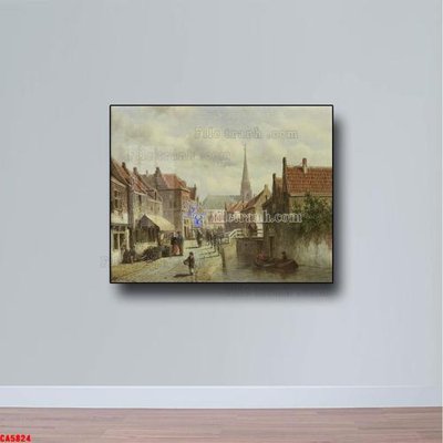 File gốc Tranh sơn dầu phong cảnh châu âu CA5824 (thiết kế) độc quyền