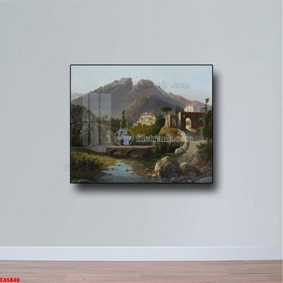 File in lụa Tranh sơn dầu phong cảnh châu âu CA5840 (phong cảnh) Tranh sơn dầu phong cảnh châu âu CA5840