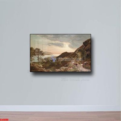 Hình ảnh file gốc in lụa Tranh sơn dầu phong cảnh châu âu CA5886