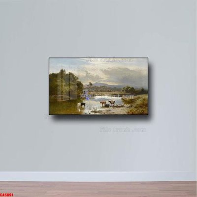 File tranh PSD Tranh sơn dầu phong cảnh châu âu CA5891 chất lượng cao