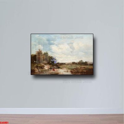 Download file gốc Tranh sơn dầu phong cảnh châu âu CA5901 (in mica) trang trí