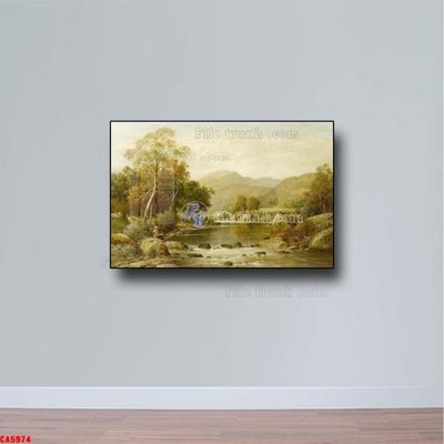 File gốc Tranh sơn dầu phong cảnh châu âu CA5974 (in lụa) họa tiết 3D