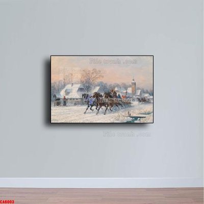File tranh in trần 3D Tranh sơn dầu phong cảnh châu âu CA6003 (ảnh gốc)