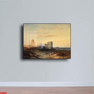 Download file gốc Tranh sơn dầu phong cảnh châu âu CA6026 (in mica) 3D