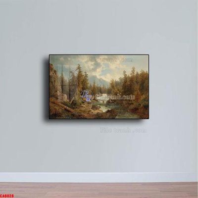 File tranh gốc PSD Tranh sơn dầu phong cảnh châu âu CA6028 còn nguyên layer