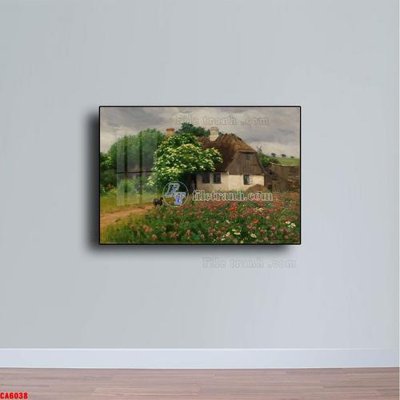 Download file gốc Tranh sơn dầu phong cảnh châu âu CA6038 (in mica) 3D