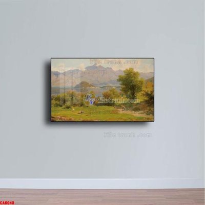 File PSD Tranh sơn dầu phong cảnh châu âu CA6048 (chất lượng in ấn)