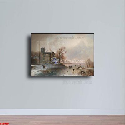 File in lụa Tranh sơn dầu phong cảnh châu âu CA6069 (phong cảnh) Tranh sơn dầu phong cảnh châu âu CA6069