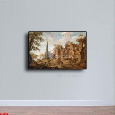 Download file gốc Tranh sơn dầu phong cảnh châu âu CA6080 (in lụa) nghệ thuật