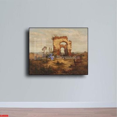 Tải file Tranh sơn dầu phong cảnh châu âu CA6089 (PSD) cho in tranh kính
