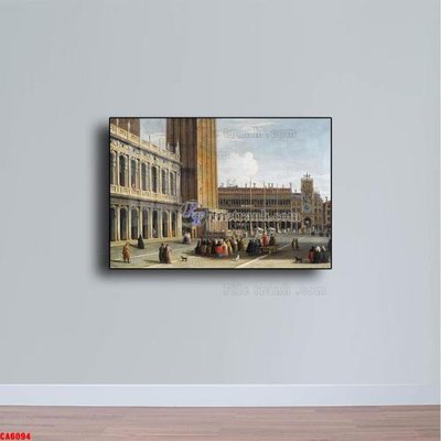 File gốc Tranh sơn dầu phong cảnh châu âu CA6094 (in lụa) họa tiết 3D