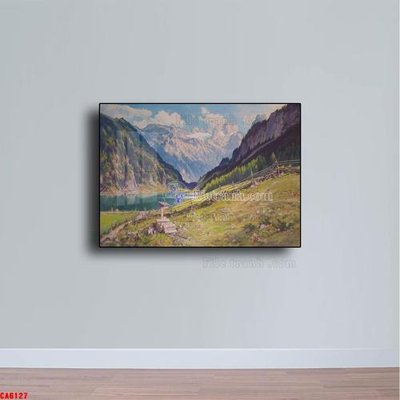File tranh Tranh sơn dầu phong cảnh châu âu CA6127 (ảnh gốc) chi tiết rõ ràng