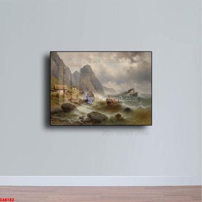 File in mica Tranh sơn dầu phong cảnh châu âu CA6163 (ảnh gốc) đẹp