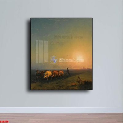 Download file gốc Tranh sơn dầu phong cảnh châu âu CA6226 (in mica) trong suốt