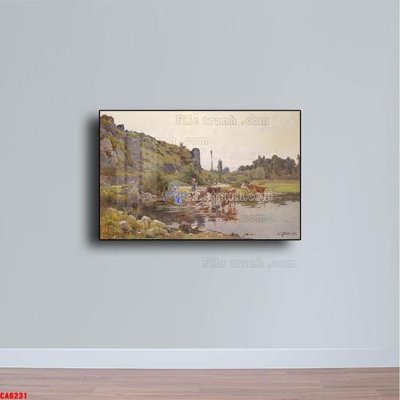 File PSD Tranh sơn dầu phong cảnh châu âu CA6231 (bản gốc) chất lượng nhất