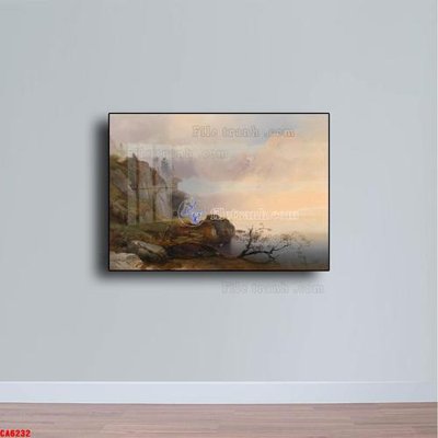 File tranh in mica Tranh sơn dầu phong cảnh châu âu CA6232 (độ phân giải cao)