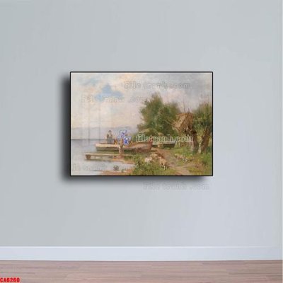 File tranh quảng cáo Tranh sơn dầu phong cảnh châu âu CA6260 (download file gốc)