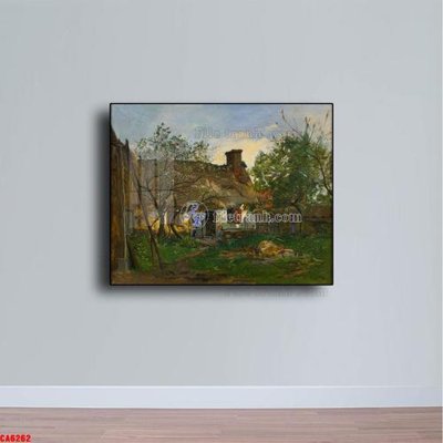 File gốc Tranh sơn dầu phong cảnh châu âu CA6262 (PNG) không nền chất lượng